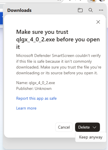 Bước 2: bấm mũi tên cạnh nút Delete rồi chọn Keep anyway